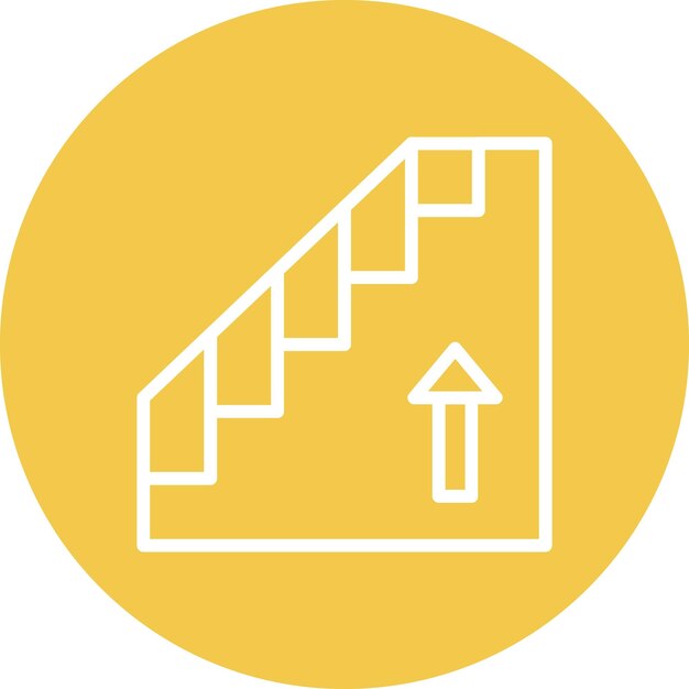 Ilustración del icono vectorial de las escaleras del conjunto de iconos del centro comercial