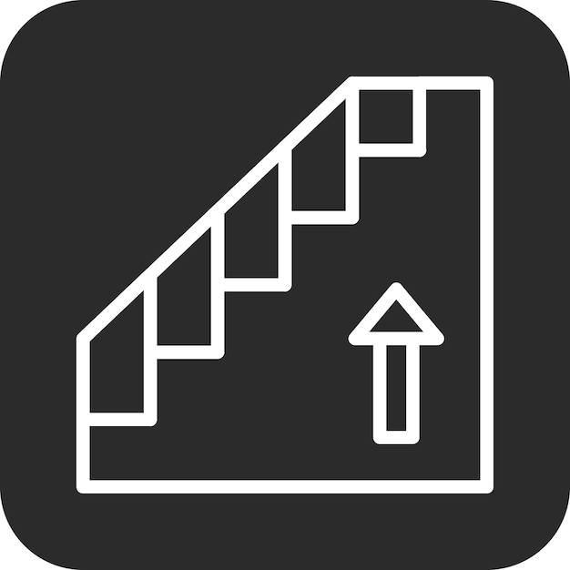 Ilustración del icono vectorial de las escaleras del conjunto de iconos del centro comercial