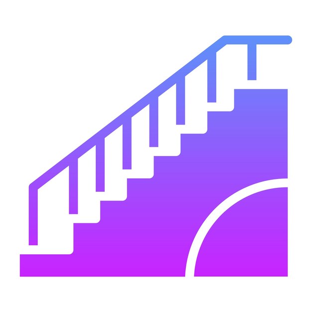 Ilustración del icono vectorial de las escaleras del conjunto de iconos interiores