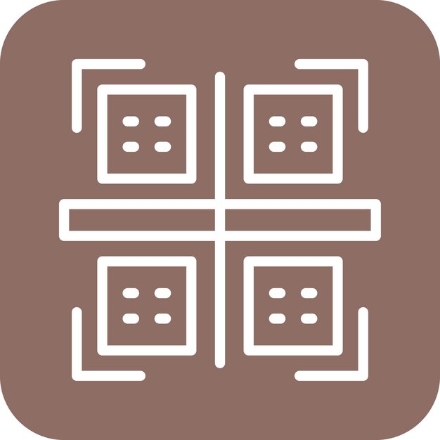 Ilustración del icono vectorial del escáner de códigos de barras del conjunto de iconos del centro comercial