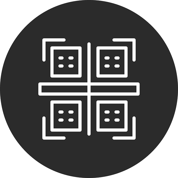 Ilustración del icono vectorial del escáner de códigos de barras del conjunto de iconos del centro comercial