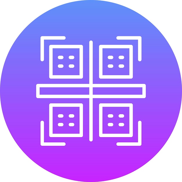Ilustración del icono vectorial del escáner de códigos de barras del conjunto de iconos del centro comercial
