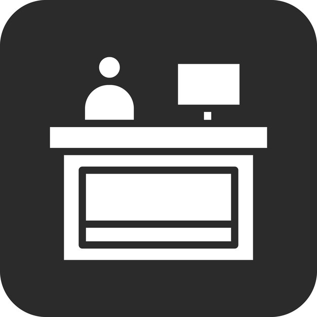 Ilustración del icono vectorial del escritorio del conjunto de iconos de la vida familiar