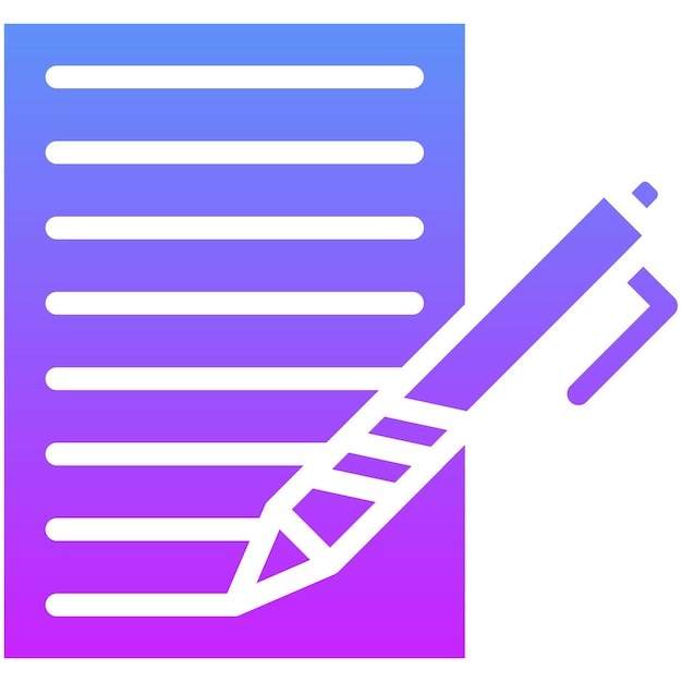 Ilustración del icono vectorial de escritura del conjunto de iconos de literatura