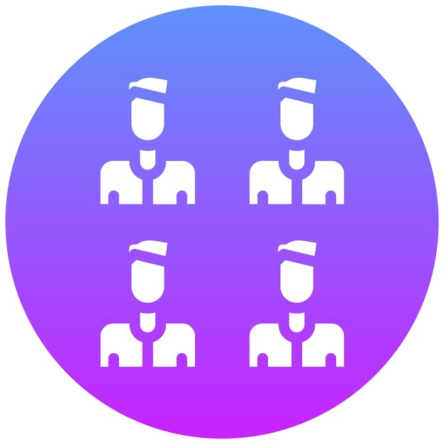 Ilustración del icono vectorial del escuadrón del conjunto de iconos de Amistad