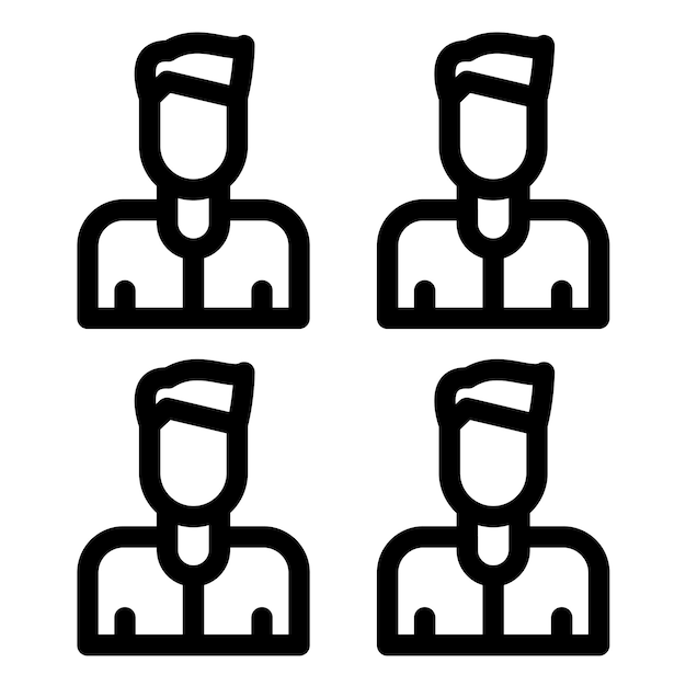 Ilustración del icono vectorial del escuadrón del conjunto de iconos de Amistad