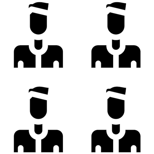 Ilustración del icono vectorial del escuadrón del conjunto de iconos de Amistad