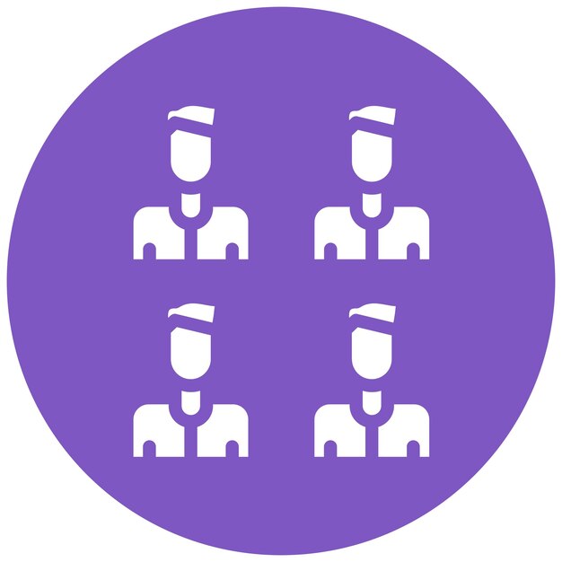 Ilustración del icono vectorial del escuadrón del conjunto de iconos de Amistad