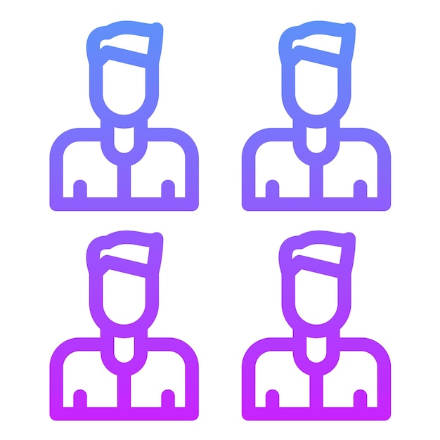 Ilustración del icono vectorial del escuadrón del conjunto de iconos de Amistad