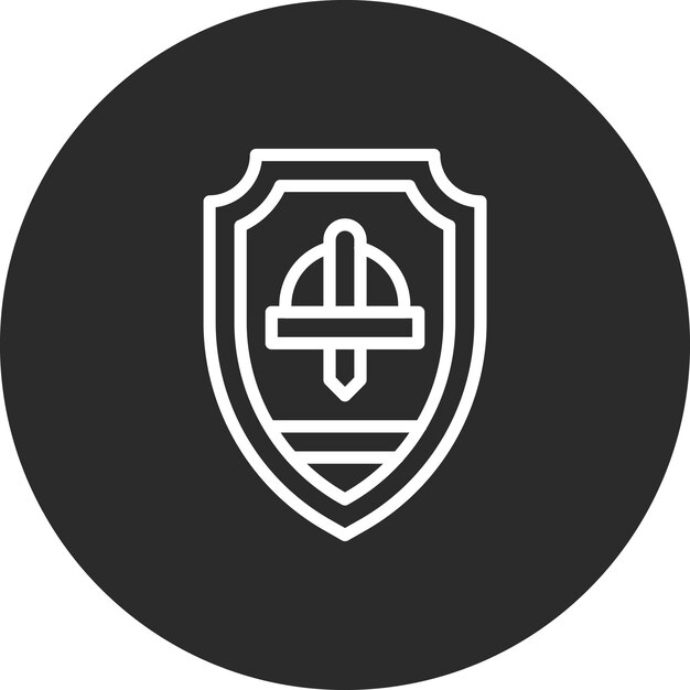 Ilustración del icono vectorial del escudo del conjunto de iconos de la historia