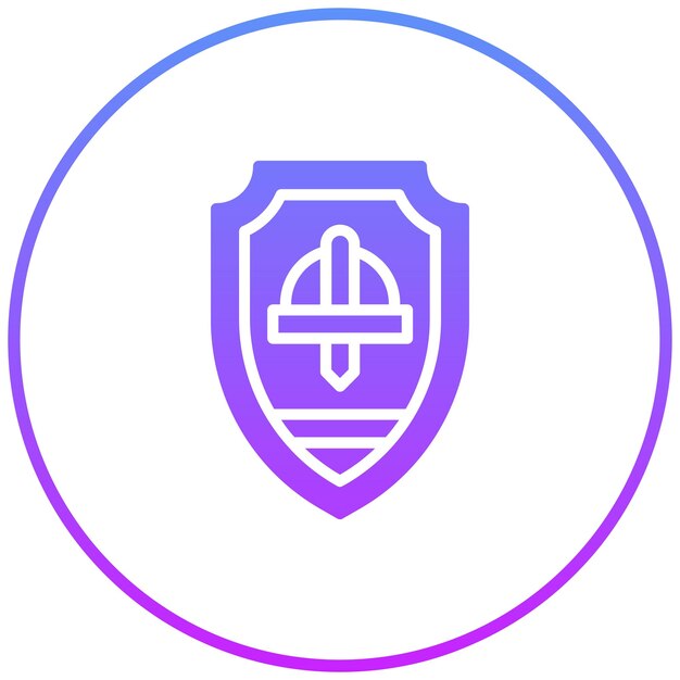 Ilustración del icono vectorial del escudo del conjunto de iconos de la historia