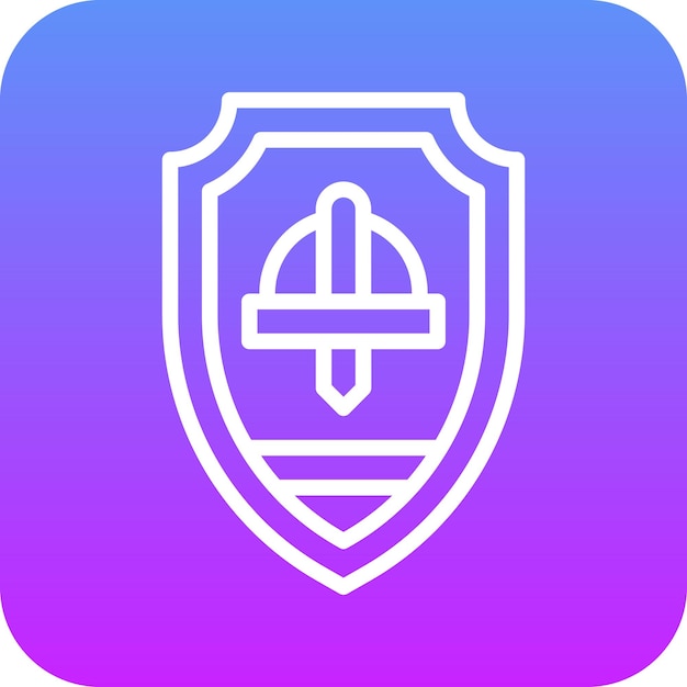 Ilustración del icono vectorial del escudo del conjunto de iconos de la historia