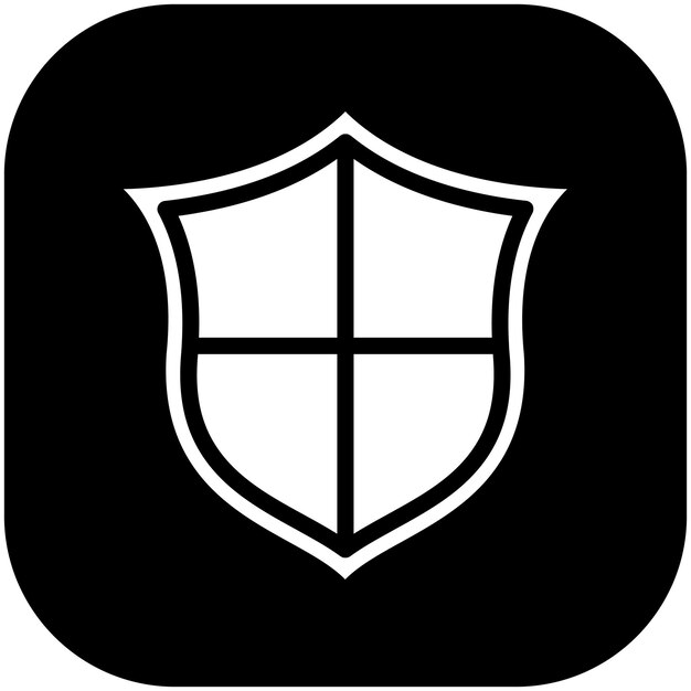 Ilustración del icono vectorial del escudo de seguridad del conjunto de iconos de redes y intercambio de datos