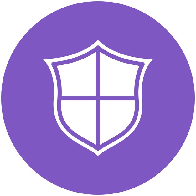 Ilustración del icono vectorial del escudo de seguridad del conjunto de iconos de redes y intercambio de datos
