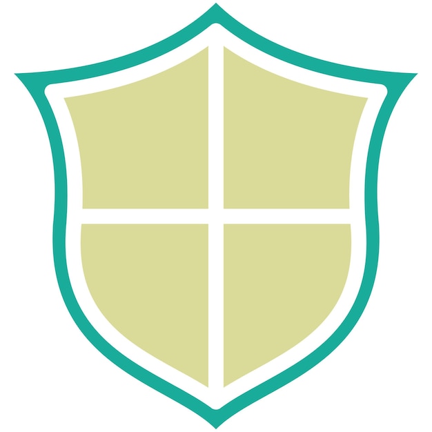 Ilustración del icono vectorial del escudo de seguridad del conjunto de iconos de redes y intercambio de datos