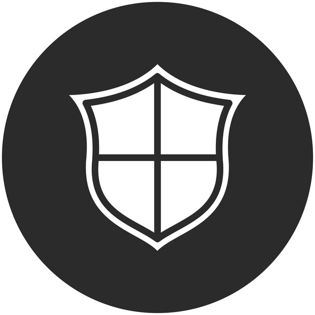 Ilustración del icono vectorial del escudo de seguridad del conjunto de iconos de redes y intercambio de datos
