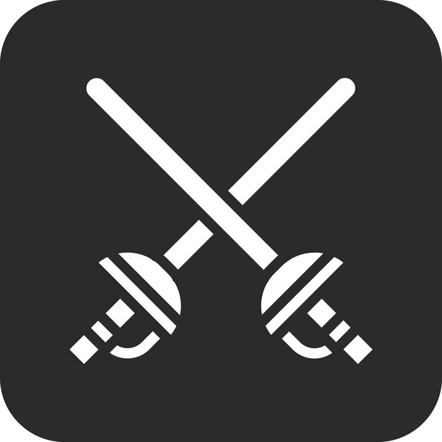 Ilustración del icono vectorial de esgrima deportiva del conjunto de iconos deportivos