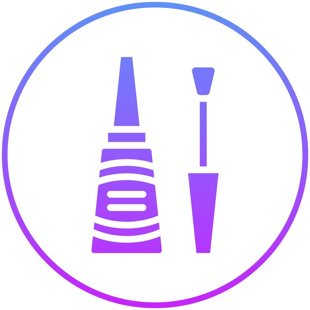 Ilustración del icono vectorial de esmalte de uñas del conjunto de iconos de Spa