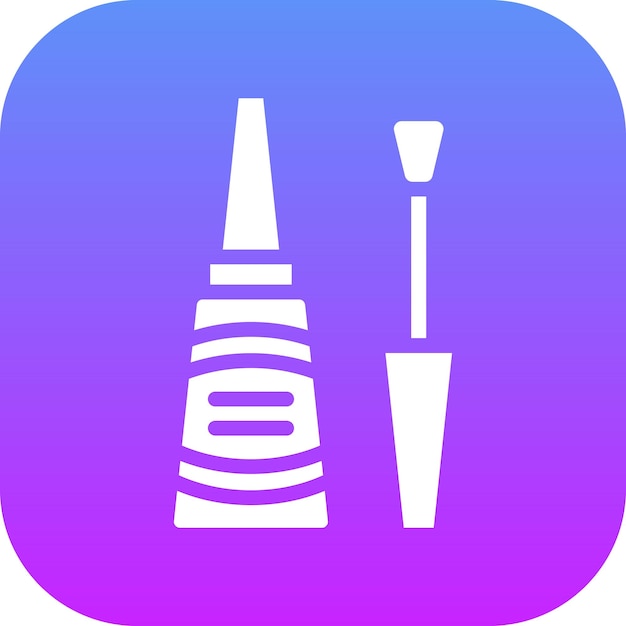 Ilustración del icono vectorial de esmalte de uñas del conjunto de iconos de Spa