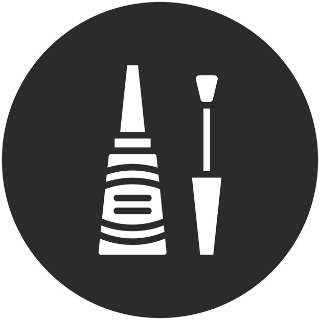 Ilustración del icono vectorial de esmalte de uñas del conjunto de iconos de Spa