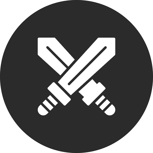Ilustración del icono vectorial de la espada del conjunto de iconos de la historia
