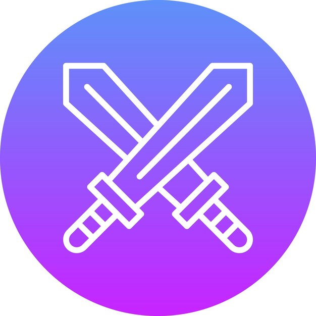 Ilustración del icono vectorial de la espada del conjunto de iconos de la historia