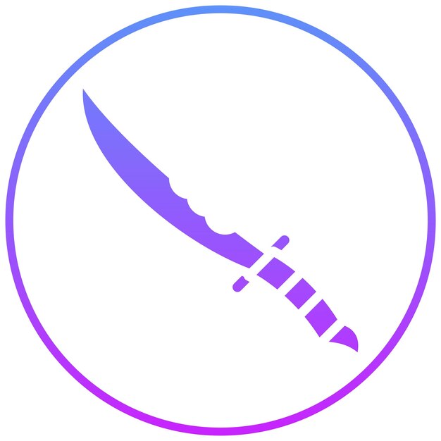 Ilustración del icono vectorial de espadas del conjunto de iconos de aptitud física