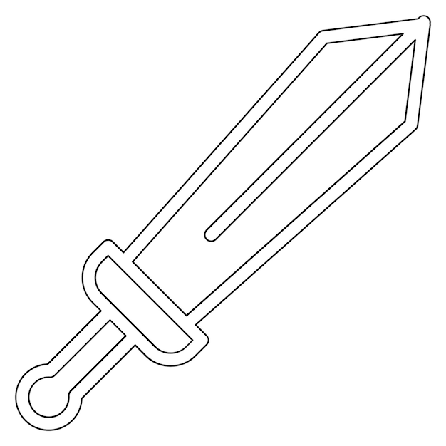Ilustración del icono vectorial de espadas del conjunto de iconos de Pirata