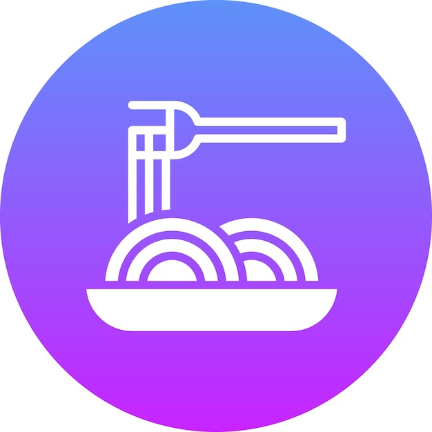 Vector ilustración del icono vectorial de espagueti del conjunto de iconos de la mañana y el desayuno