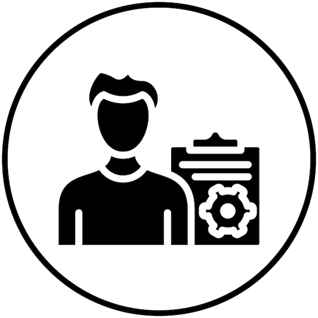 Ilustración de icono vectorial especializado del conjunto de iconos de gestión de proyectos