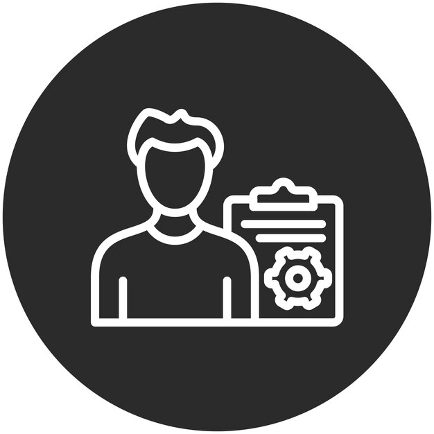 Ilustración de icono vectorial especializado del conjunto de iconos de gestión de proyectos