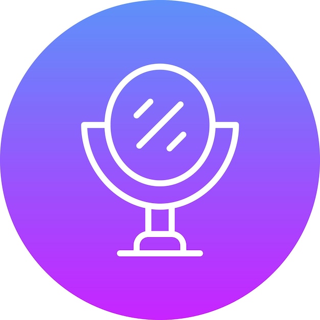 Ilustración de icono vectorial de espejo del conjunto de iconos de cosméticos