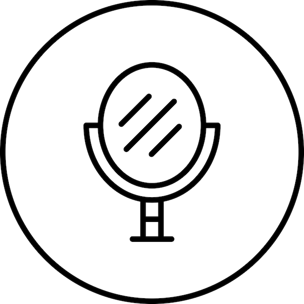 Ilustración de icono vectorial de espejo del conjunto de iconos de Homeware