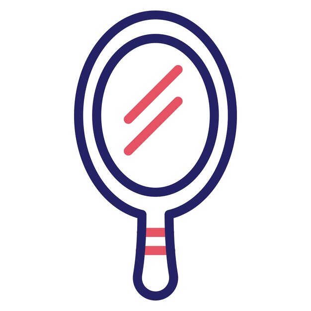 Ilustración del icono vectorial del espejo del conjunto de iconos interiores