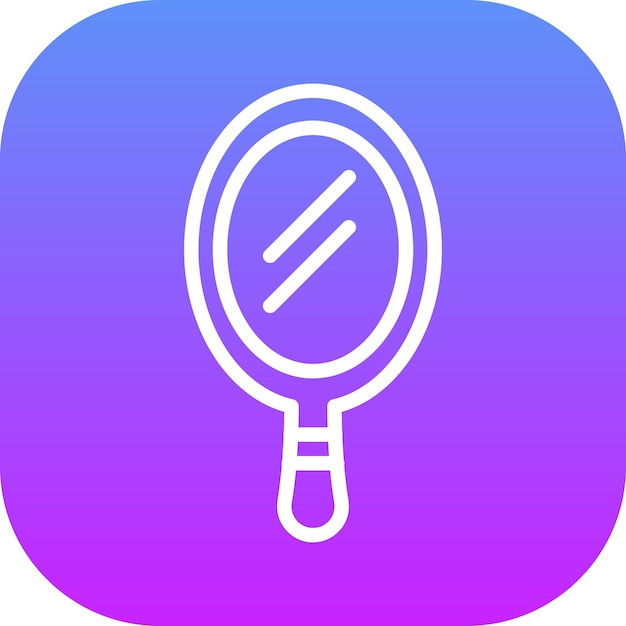 Ilustración del icono vectorial del espejo del conjunto de iconos interiores