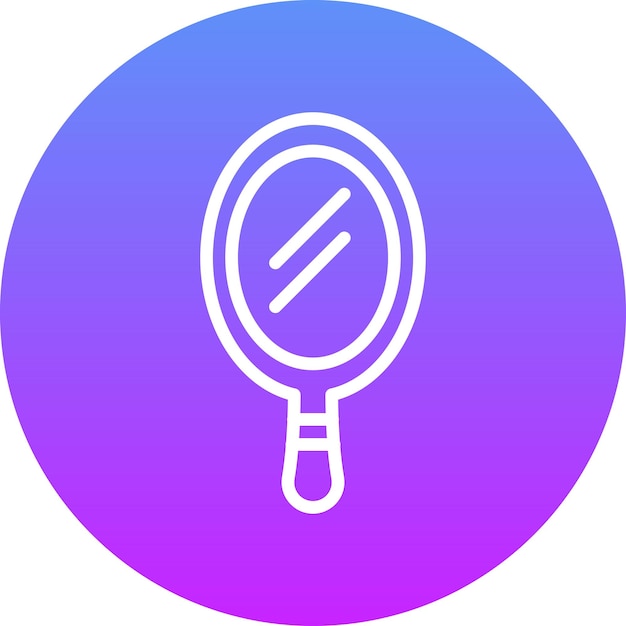 Ilustración del icono vectorial del espejo del conjunto de iconos interiores