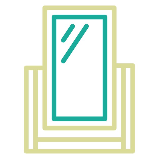 Ilustración del icono vectorial del espejo del conjunto de iconos del salón de pelo