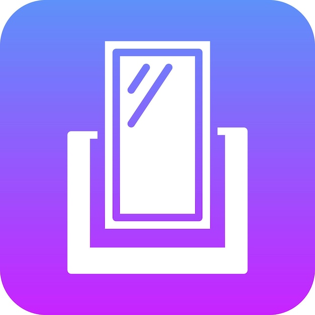 Ilustración del icono vectorial del espejo del conjunto de iconos del salón de pelo