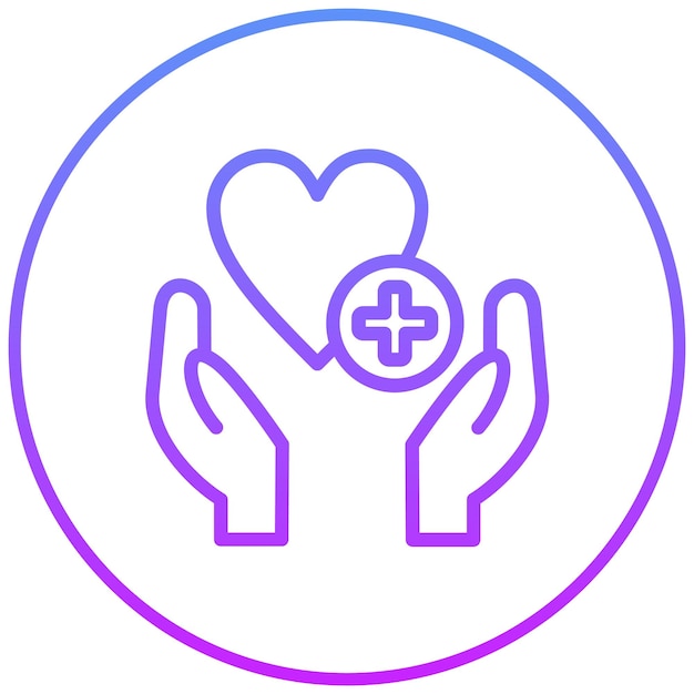 Ilustración del icono vectorial de esperanza de curación del conjunto de iconos de quimioterapia