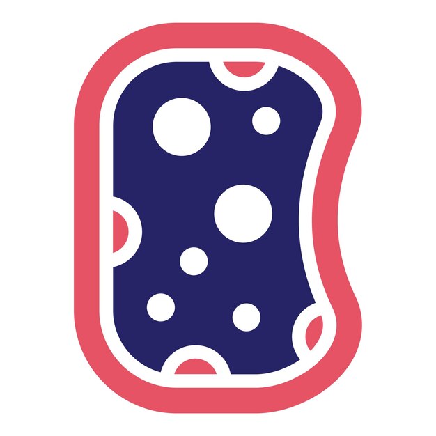 Ilustración del icono vectorial de la esponja del conjunto de iconos de limpieza de la casa