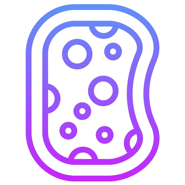 Ilustración del icono vectorial de la esponja del conjunto de iconos de limpieza de la casa