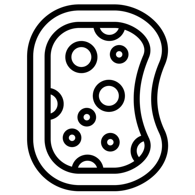 Ilustración del icono vectorial de la esponja del conjunto de iconos de limpieza de la casa
