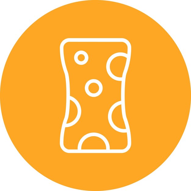 Ilustración del icono vectorial de la esponja del conjunto de iconos de la rutina de higiene