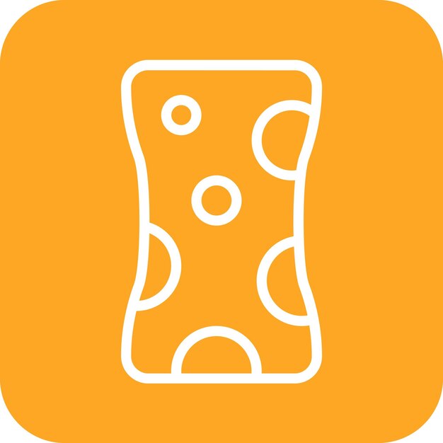 Ilustración del icono vectorial de la esponja del conjunto de iconos de la rutina de higiene