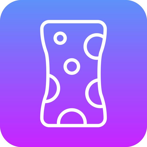 Ilustración del icono vectorial de la esponja del conjunto de iconos de la rutina de higiene