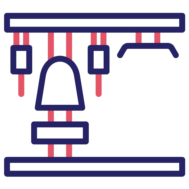 Ilustración del icono vectorial de la estación del conjunto de iconos del gimnasio