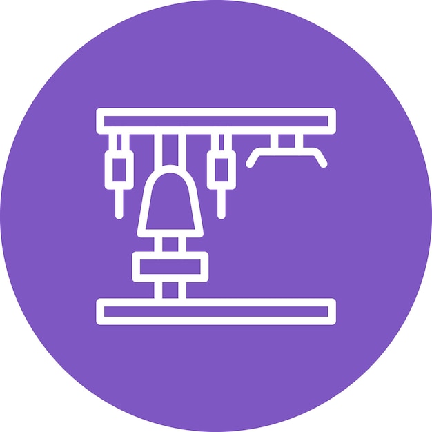 Ilustración del icono vectorial de la estación del conjunto de iconos del gimnasio