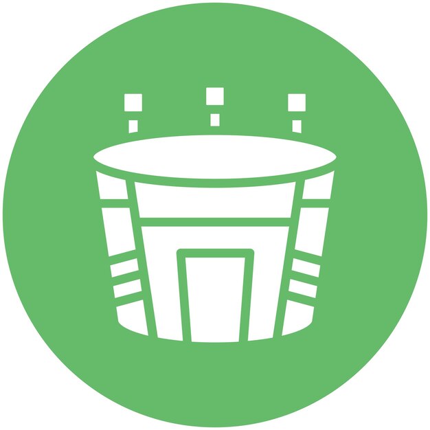 Ilustración del icono vectorial del estadio del conjunto de iconos de los Juegos Olímpicos