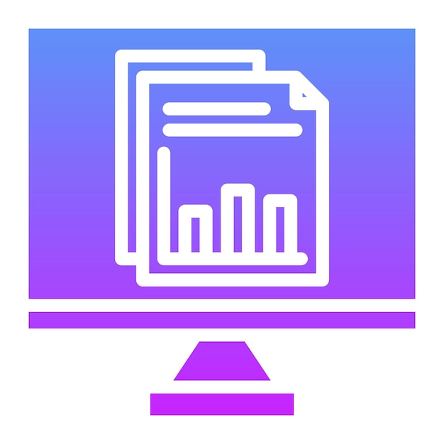Ilustración del icono vectorial de estadísticas en línea del conjunto de iconos de negocios