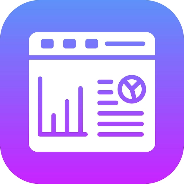 Ilustración del icono vectorial de estadísticas del sitio web de Seo y el conjunto de iconos web